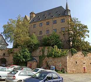 Blick aufs Schloss vom Parkplatz