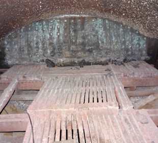 Brennraum einer Dampflok