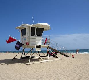 Rote und lila Flagge, baden verboten