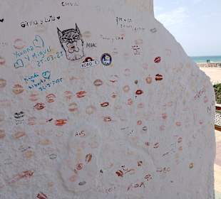 Kusswand in Rota an der Strandpromenade