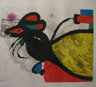 Kunst von Miró im Bahnhof Soller