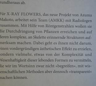 Künstler Azuma Makoto arbeitet mit Röntgenologen