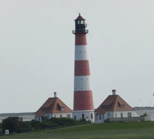 Blick vom Deich von Westerhever beim Info-Hus