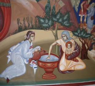 Freske in den Klostergängen