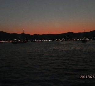 Widok na piekne góry wieczorem