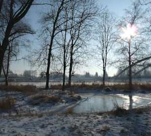 Wintersonne an der Isar