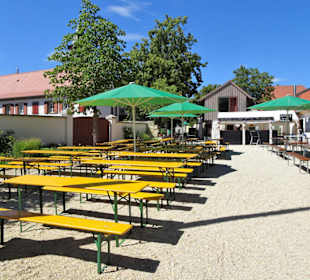Im Biergarten vom Brauereigasthof Bräuwerck
