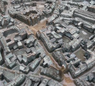 Das Altstadtmodel am Fischmarkt in Erfurt