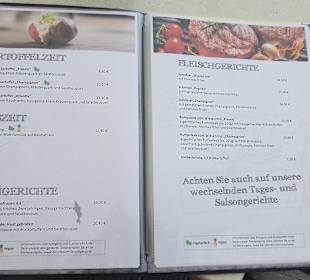Die Speisekarte