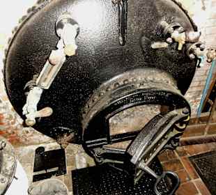 Der Brennraum für den Dampfkessel