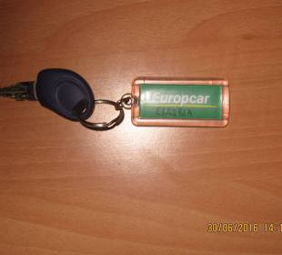 Autovermietung Europcar Eretria / Schlüssel