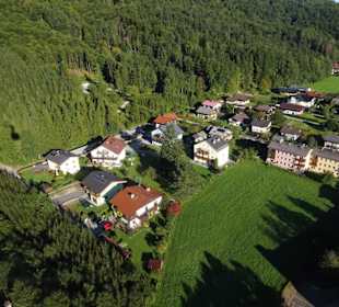 Blick aus der Gondel der Untersbergbahn