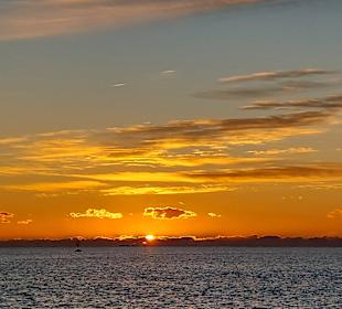 Sonnenuntergang vom Boot