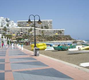 Ende der Fußgängerzone am Strand