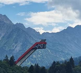 Sicht auf die Schanze