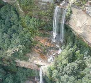Ausblick auf den Wasserfall