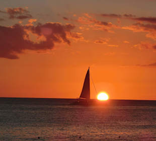 Saona Heimkehrer im Sonnenuntergang