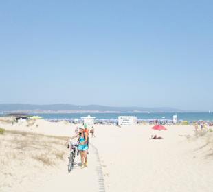 Nachbarschaftsstrand mit der Bimmelbahn erreichbar