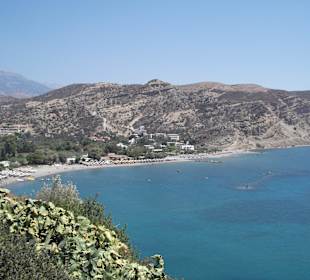 Blick auf den Strand von Agia Galini