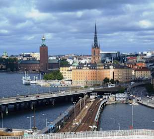 Blick vom Katarinahissen auf Stockholm