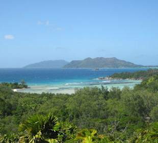 Ausblick von Curieuse auf Praslin