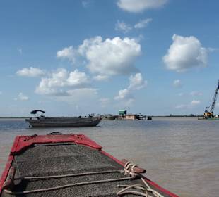 Auf dem Mekong unterwegs