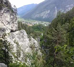 Aussicht aus der Rosengartenschlucht