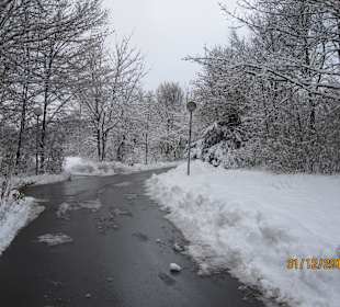 Gräumte Wege im Kurpark