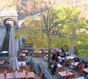 Außenterrasse, eines von zwei Restaurants