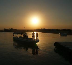 Sonnenuntergang auf einem Lagunenarm