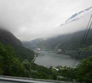 Panoramablick im Geirangerfjord