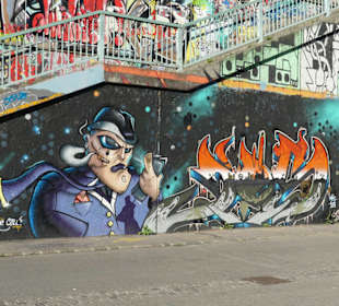 Die Anlegestelle des Katamerans in Wien 