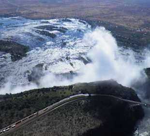 Flug über die Victoriafälle