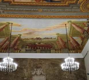 Fresko an der Decke des Pausenraumes