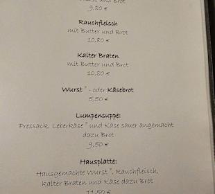 Speisekarte Stand: 01/2024