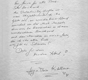 Gästebuch beim Mozart Dinner Concert