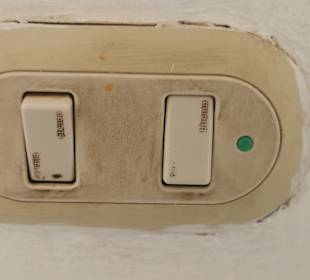 Lichtschalter am Bett