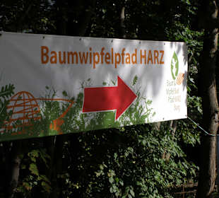 Wegweiser am Parkplatz