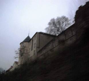 Seitliche Aufnahme Auffahrt