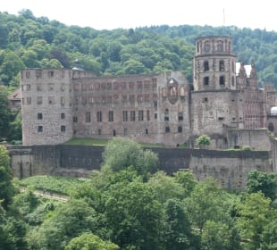 Blick vom Schlossgarten zum Heidelberger Schloss