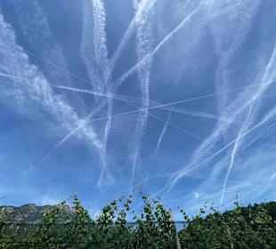 Hohes Flugverkehrsaufkommen