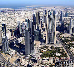 Blick vom Burj Khalifa auf Dubai