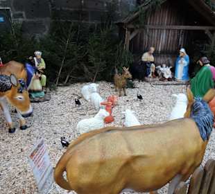 Die Krippe auf dem Kronacher Weihnachtsmarkt