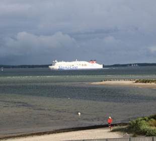 Skandinavienfähre Einfahrt in die Kieler Förde