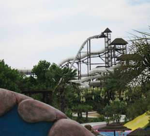 Aqualandiaansicht vom Kinderland aus