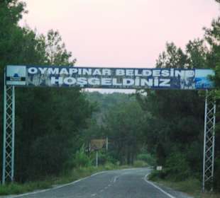 Fahrt Manavgat Sichtpunkte hier dann rechts weg