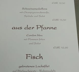 Speisenkarte