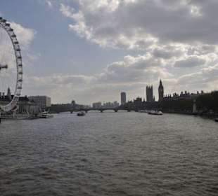 Beide Themseufer von der Hungerford Bridge