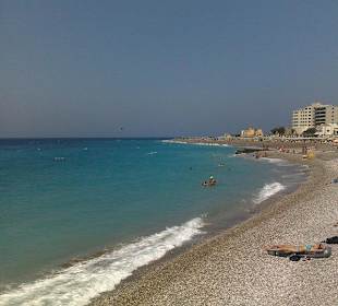 Plaża zachodnia miasta Rodos