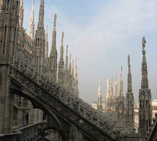 Auf der Dachterrasse des Mailänder Doms